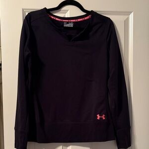 Under Armour Black Long Sleeve V neck Top